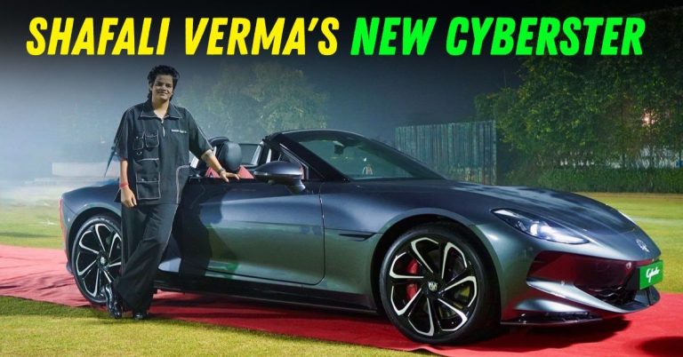Shafali Verma Drives Home the MG Cyberster: Cricket Meets Cutting-Edge Electric Luxury